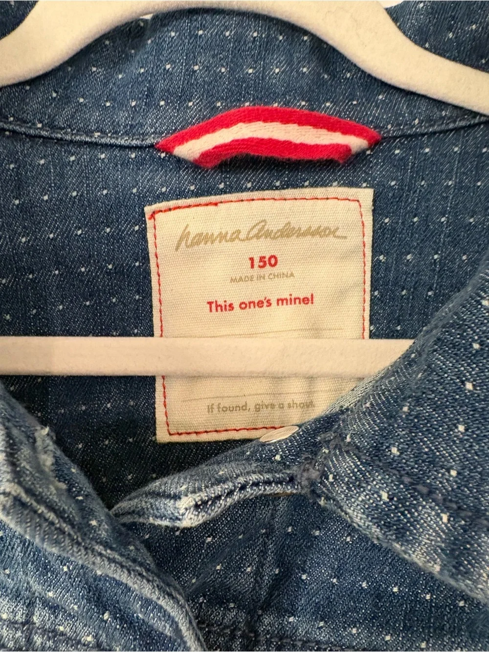 Hanna Andersson Blue Denim Jean Jacket with Patch Accents